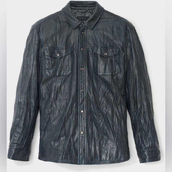 NWT John Varvatos leather Lionell Shirt Jacket.Msrp $698. Size SMALL - Picture 6 of 14